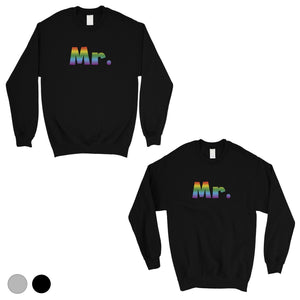 LGBT Mr. Mr. Rainbow Matching Couple SweatShirts