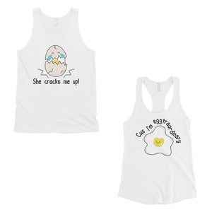 Egg Crack Eggtraordinary Matching Couple Tank Tops Valentine's Day