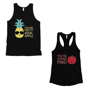 Pineapple Apple Matching Couple Tank Tops Unique Newlywed Gifts