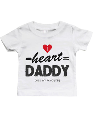 Graphic Snap-on Style Baby Tee, Infant Tee - I Heart Daddy - 365INLOVE