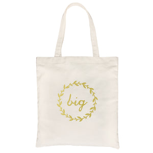 Big Little Leaf Wreath-GOLD Canvas Shoulder Bag Peaceful Classic