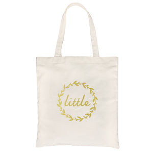 Big Little Leaf Wreath-GOLD Canvas Shoulder Bag Peaceful Classic