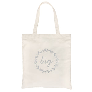 Big Little Leaf Wreath-SILVER Canvas Shoulder Bag Bright Whimsical