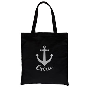 Bride Crew Anchor-SILVER Canvas Shoulder Bag Grateful Adorable Gift