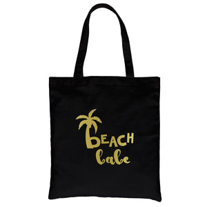 Beach Bride Babe Palm Tree-GOLD Canvas Shoulder Bag Chic Trendy