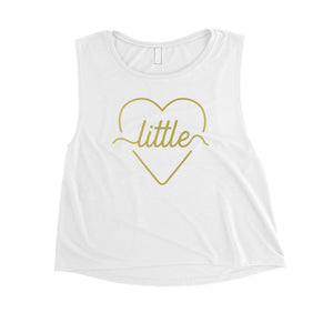 Big Little Line Heart-GOLD Womens Crop Top Responsible Hip Cute