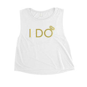 I Do She Said Yas-GOLD Womens Crop Top Sweet Amazing Matching Gift