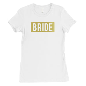 Bride Squad Boxed-GOLD Womens T-Shirt Splendid Proud Celebration