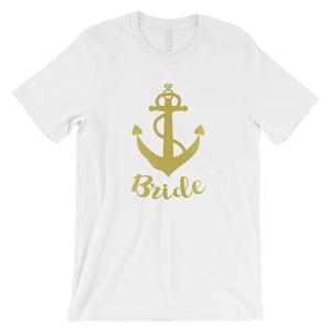 Bride Crew Anchor-GOLD Mens T-Shirt Whimsical Gift For The Bride