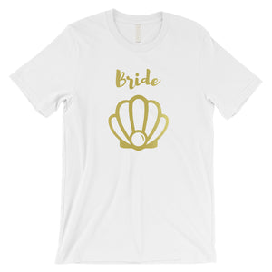 Bride Mermaid Seashell-GOLD Mens T-Shirt Cute Playful Sweet Gift