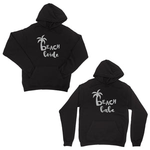 Beach Bride Babe Palm Tree-SILVER Unisex Pullover Hoodie Cute Fun