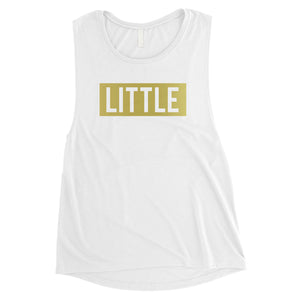 Big Little Boxed-GOLD Womens Muscle Tank Top Single Quote Sorority