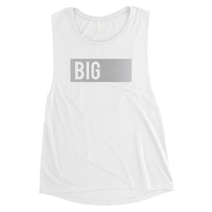 Big Little Boxed-SILVER Womens Muscle Tank Top Responsible Proud