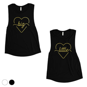 Big Little Line Heart-GOLD Womens Muscle Tank Top Wonderful Great