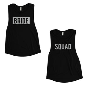 Bride Squad Boxed-SILVER Womens Muscle Tank Top Charming Design