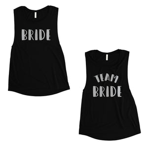 Bride Team Bride-SILVER Womens Muscle Tank Top Extravagent Rich