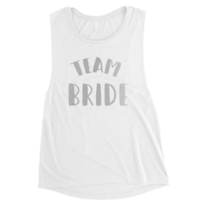 Bride Team Bride-SILVER Womens Muscle Tank Top Extravagent Rich