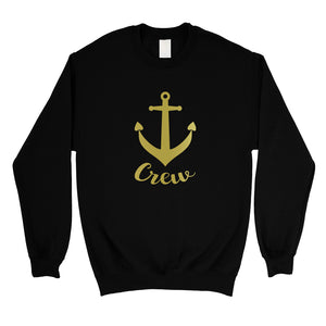 Bride Crew Anchor-GOLD Unisex Crewneck Sweatshirt Thoughtful Fun