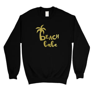 Beach Bride Babe Palm Tree-GOLD Unisex Crewneck Sweatshirt Awesome